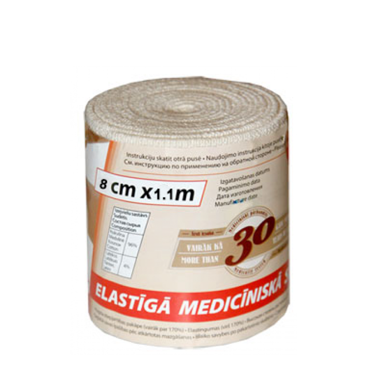 LAUMA ELASTĪGĀ SAITE 8cm X 1,1m LATEX FREE